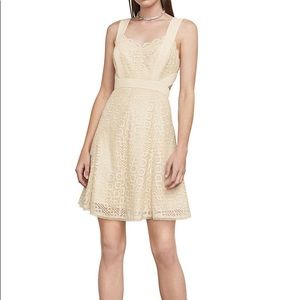 BCBG Alena nude cocktail cut out dress